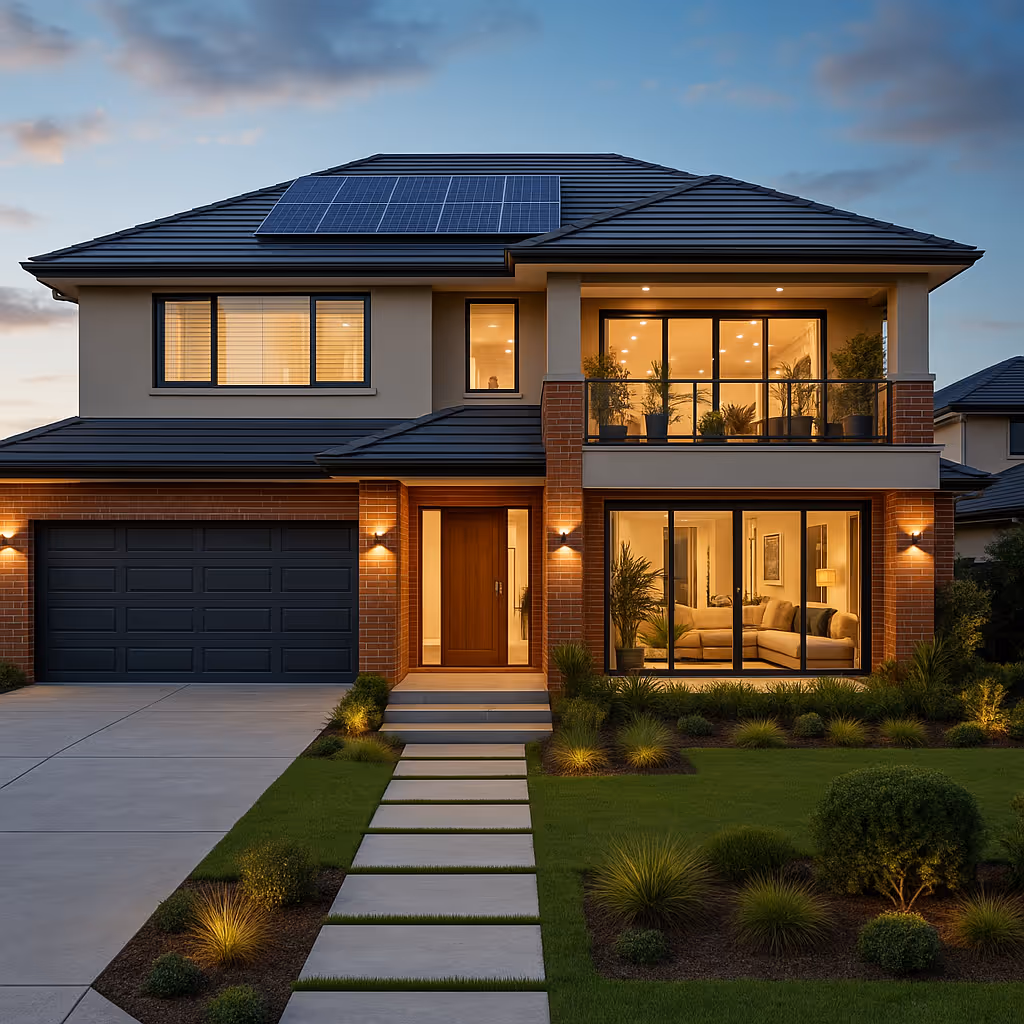 An Australian house with rooftop solar